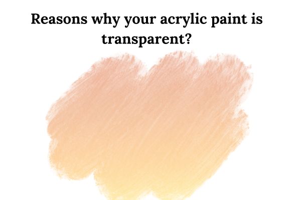 Why is my Acrylic Paint is transparent?